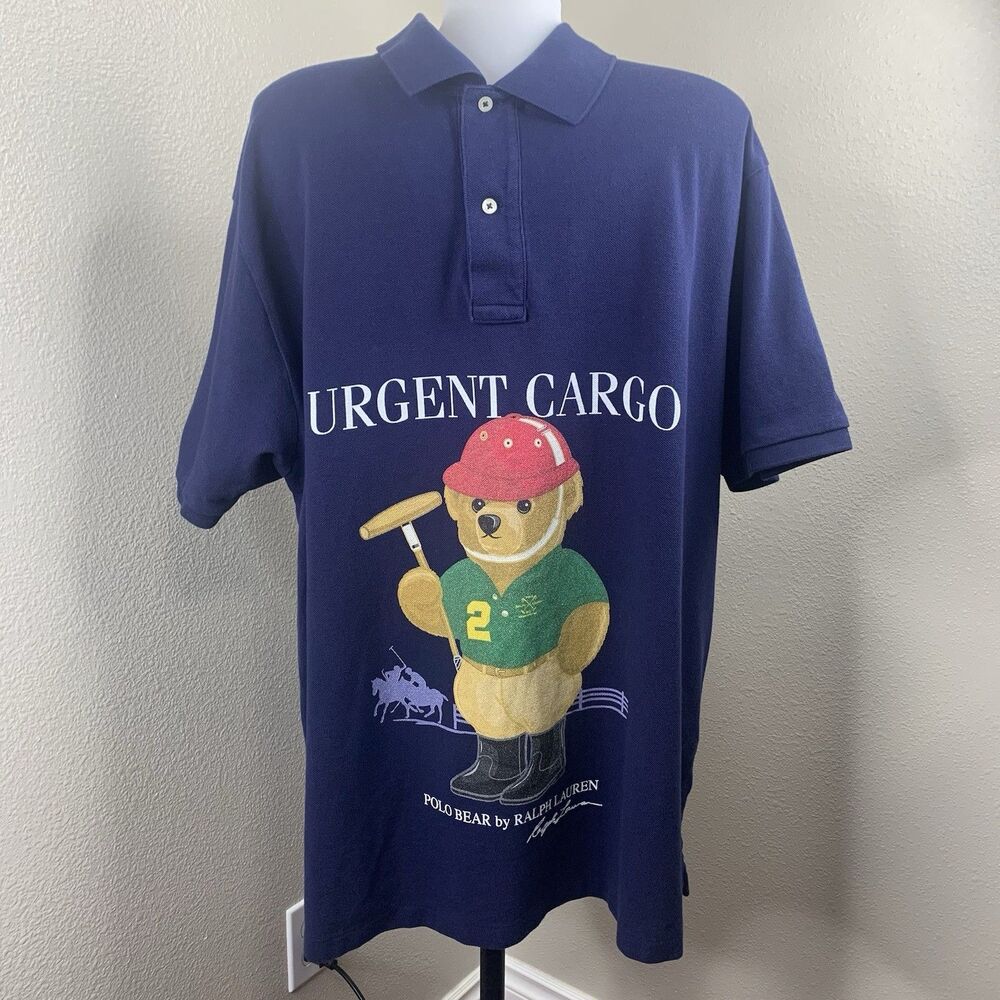 Polo Bear Ralph Lauren Urgent Cargo @ Team Seda 68 Blue Sz 2XB Big Grand Shirt